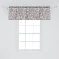 thumbnail image 2 of Floral Window Valance, Flower Branches Blossoming in Minimalist Design Neutral Botanical, Curtain Valance for Kitchen Bedroom with Rod Pocket, 54" X 18", Taupe Grey and Dark Blue Grey, by Ambesonne, 2 of 2