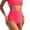 Pink, variant on Bikinis for Women High Waisted Bikini Bottoms Tummy Control Triangle Swimwear Bottom Bathing Suit Army Green L