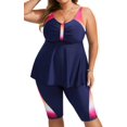 thumbnail image 1 of Traje de baño Tankini Hanna Nikole, talla grande, 2XL, para mujer, 1 of 7