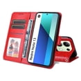 thumbnail image 5 of Funda tipo cartera GANGXUN para Xiaomi Redmi Note 13 4G , diseño girasol, cuero PU, soporte, cierre magnético, tarjetero, 5 of 5