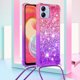 thumbnail image 2 of Funda para Samsung Galaxy A04E Brillantina Líquida Divertida Reluciente y con Cristales en Movimiento Cuerpo Cruzado con Cordón Ajustable, 2 of 5
