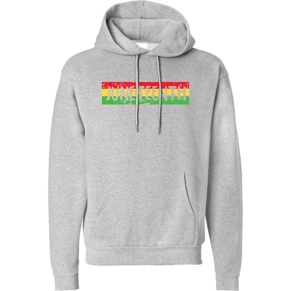 Inktastic Juneteenth Banner in Red Yellow and Green Adult Hoodie Sweatshirt
