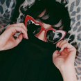 thumbnail image 4 of Gradient Color Lens Heart Shaped Sunglasses for Women - Retro Eye Glasses, 4 of 5