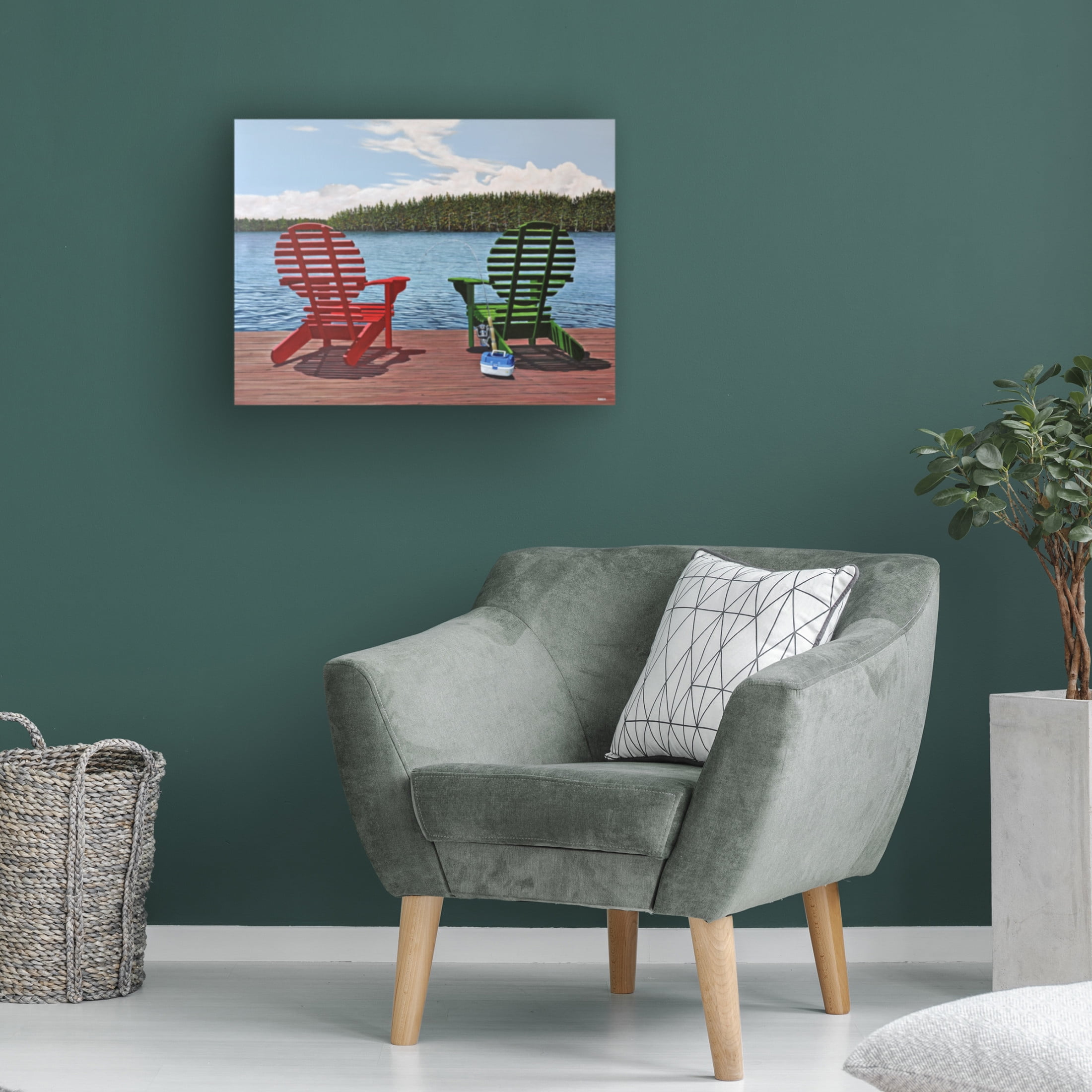 Canvas Wall Art - Kenneth M Kirsch 'Dockside' Wall Art for Living Room, Bedroom, or Office Décor by Trademark Fine Art - 19 x 14 Inches