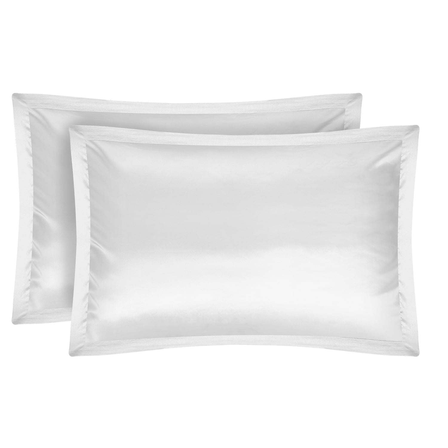 2 Pack Soft Silky Satin Pillow Case Hypoallergenic Breathable Bed