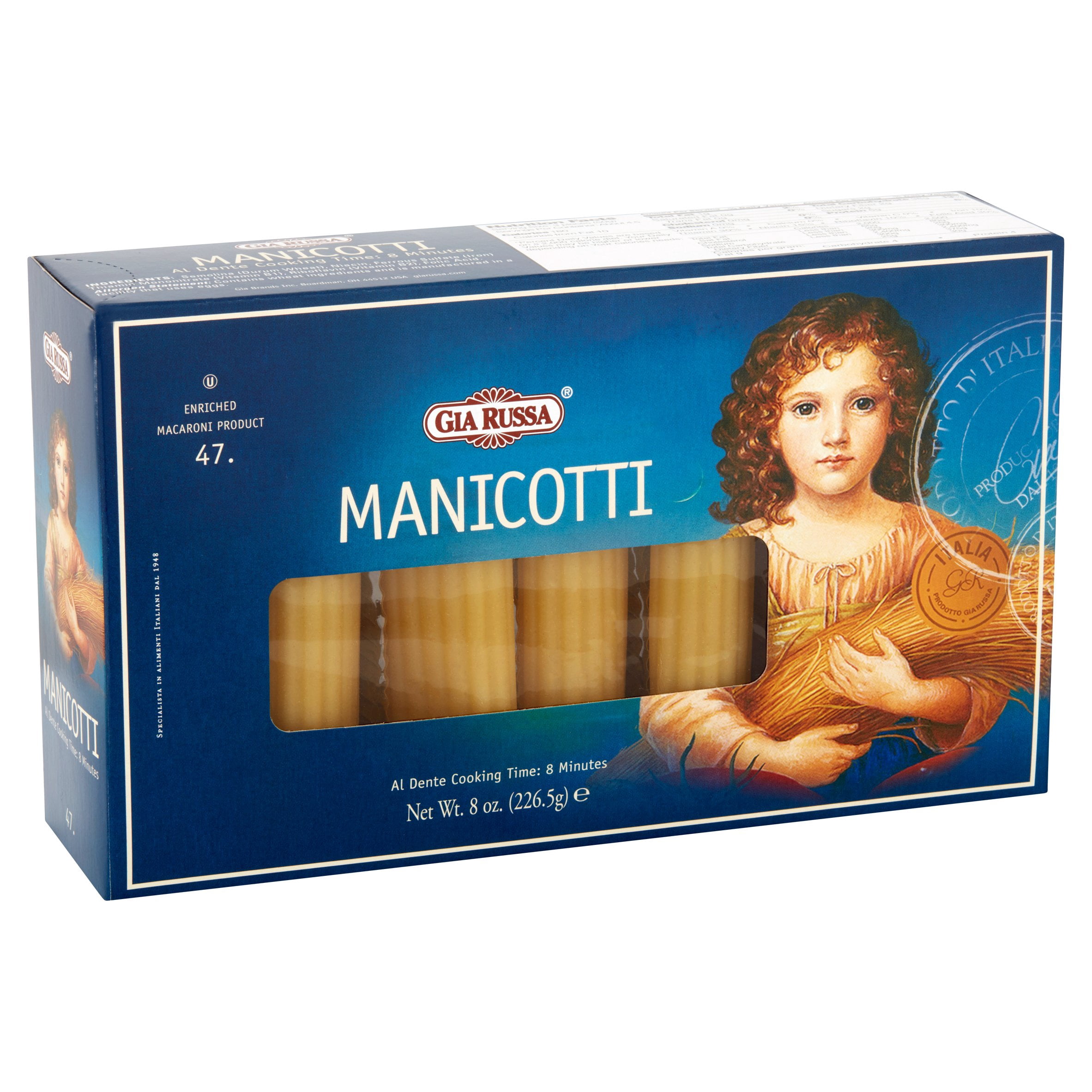 Gia Russa 47 Manicotti, 8 oz