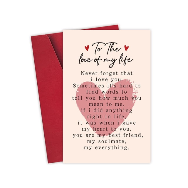 Tarjeta de San Valentín de la FSSDAS, regalo romántico para su marido y él