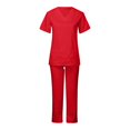 thumbnail image 3 of Women Men Medical Doctor Uniform Scrub Tops Pants Set Nurse Dentist Hospital Suit, 3 of 5