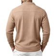 thumbnail image 4 of Guluxicc Men's Henley Shirts with Pocket Button Closure Collared Ribbed Long Sleeve Golf Tops for Business Casual Fall Winter, 4 of 8