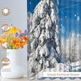 thumbnail image 5 of 53 x 84 Inch Winter Frozen Cedar Curtains Tiers Snow Forest Sun Rays Woodland Scenery Winter Festival Party Window Treatment Kitchen Dining Bathroom Privacy Window Drapes Home Decor 2 Panels, 5 of 6