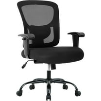 BestOffice Big and Tall Office Chair, Lumbar Support, Adjustable Arms and Height for Adults(Black)