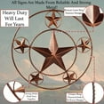 thumbnail image 3 of Urbalabs Western Stakes 21 inch Metal Barn Lone Star Western Decor Twisted Rope Ring Rustic Wall Decor Texas Lone Star Dark Brown Texas Home Wall Decor Indoor Outdoor Western Decor for Home, 3 of 21