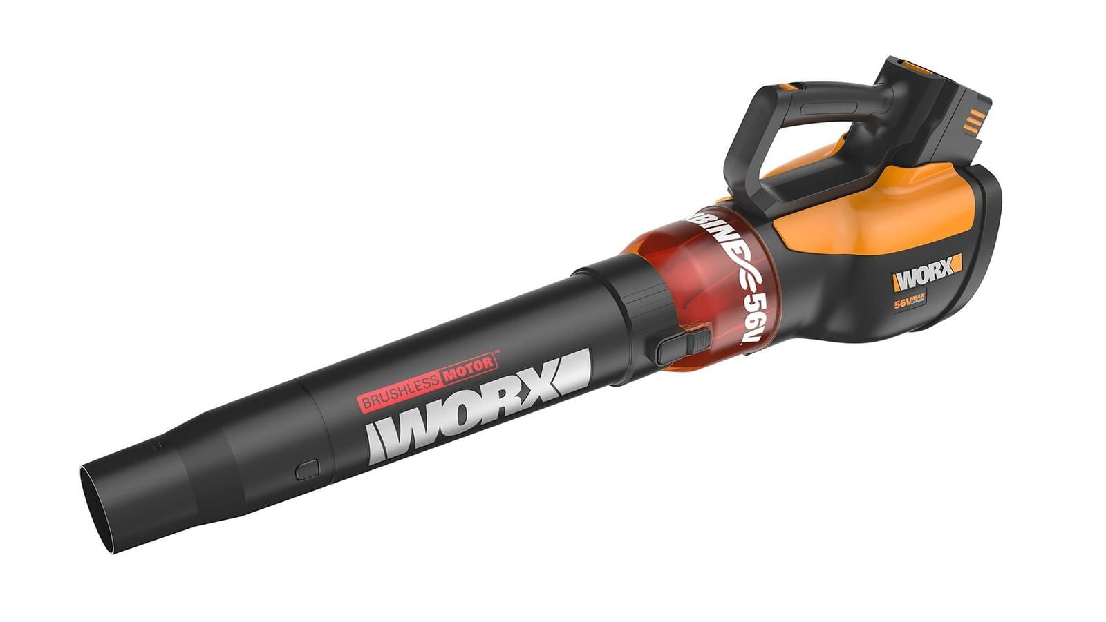 Worx WG591 Cordless Leaf Blower w/ Battery, Handheld 56V 465CFM 2Speed
