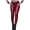 Red, variant on Women PU Leather Skinny Pants Gothic Punk Mid Waist Novelty Studded Skinny Pants