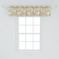 thumbnail image 2 of Ambesonne Dog Lover Valance Pack of 2, Pet Animals Leash, 54"X12", Tan White, 2 of 4