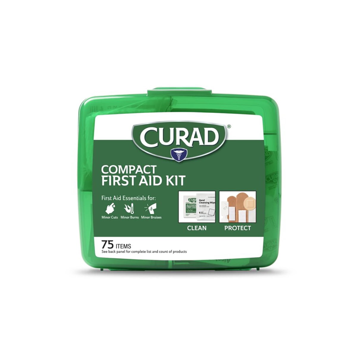 CURAD Compact 75 Piece First Aid Kit, 6 Count