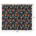 thumbnail image 5 of Pioneer Flower Floral Print Pattern Shower Curtain 84"x72", Bathroom Decorative Shower Curtain Set with 12 Hooks, Waterproof Washable, 5 of 6