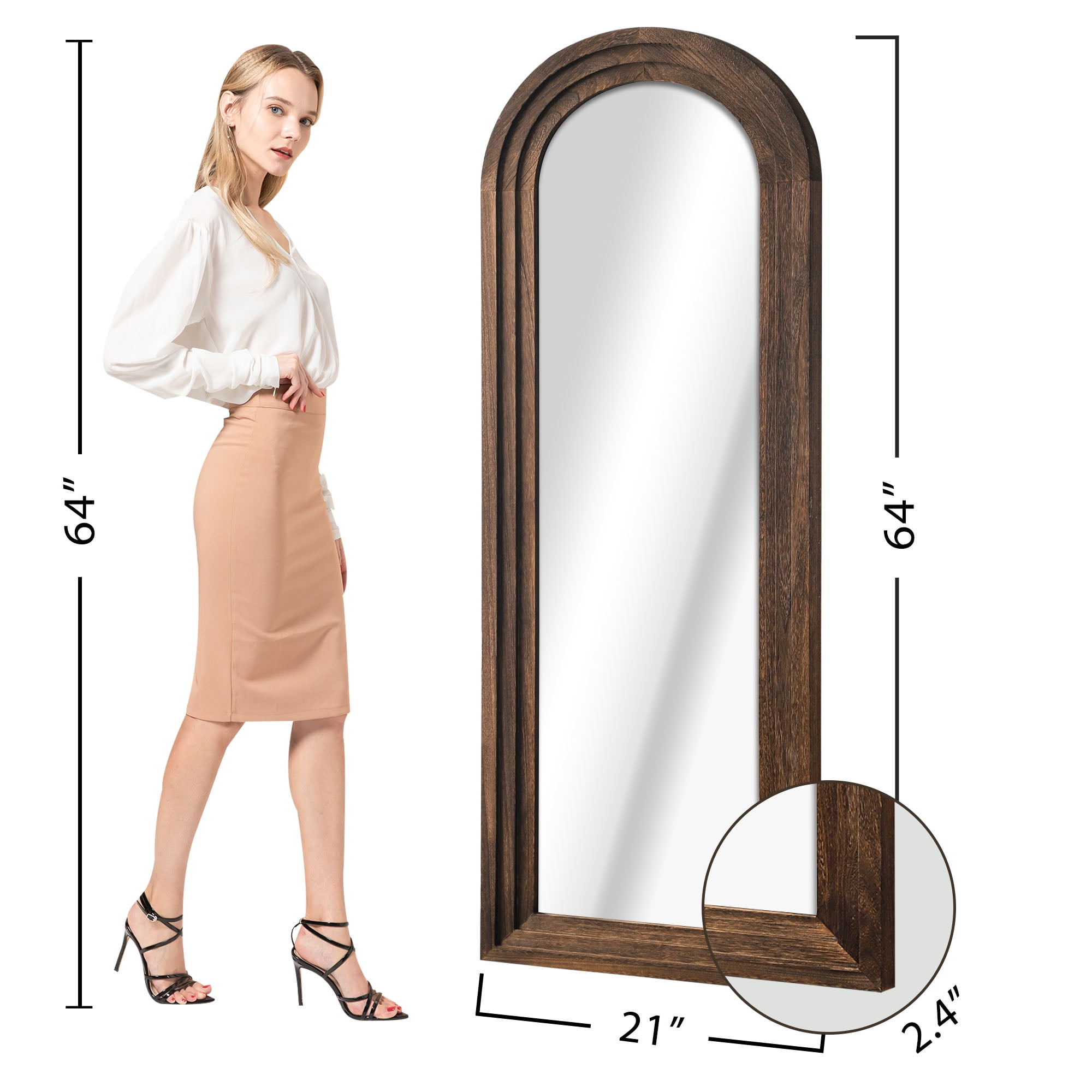 NeuType Tall Body Large Size White Framed Full-Length Mirror NeuType Tall Body Large Size White Framed Full-Length Mirror