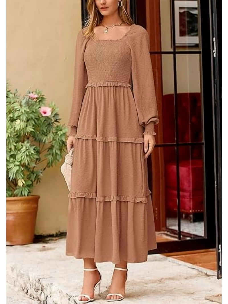spring long sleeve dresses Iris Long Sleeve omens Spring Long Sleeve Wrap V Neck Ruffle Floral Ma   Chic Always Boutique,LLC