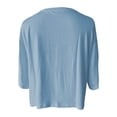 thumbnail image 7 of XIAONU Women Cropped T Shirt Short Sleeve Crew Neck Casual Summer Basic Top, 7 of 7