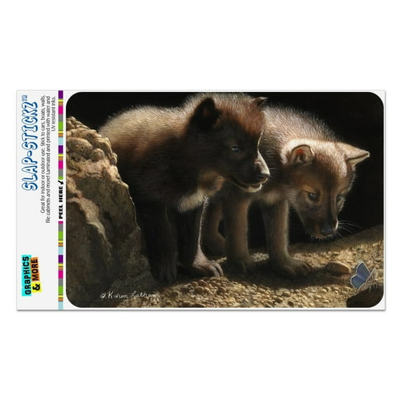 Curious Wolf Pups Wolves Home Business Office Sign