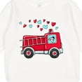 thumbnail image 3 of Inktastic Valentine Fire Truck with Cute Dalmatian and Hearts Toddler Sweatshirt, 3 of 4