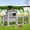 Gray, variant on MEDEHOO Chicken Coop Mobile Hen House On Wheels Easy to Move Wooden Poultry Cage with Nesting Box,Opening Wire Netting Roof,Red