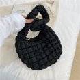 thumbnail image 5 of Bolsa De Hombro Bolsa de hombro para mujer Bolsa de mensajero en la nube Bolsas sólidos casuales plisados ​​(Negro) Sywqhk Para Estrenar, 5 of 5