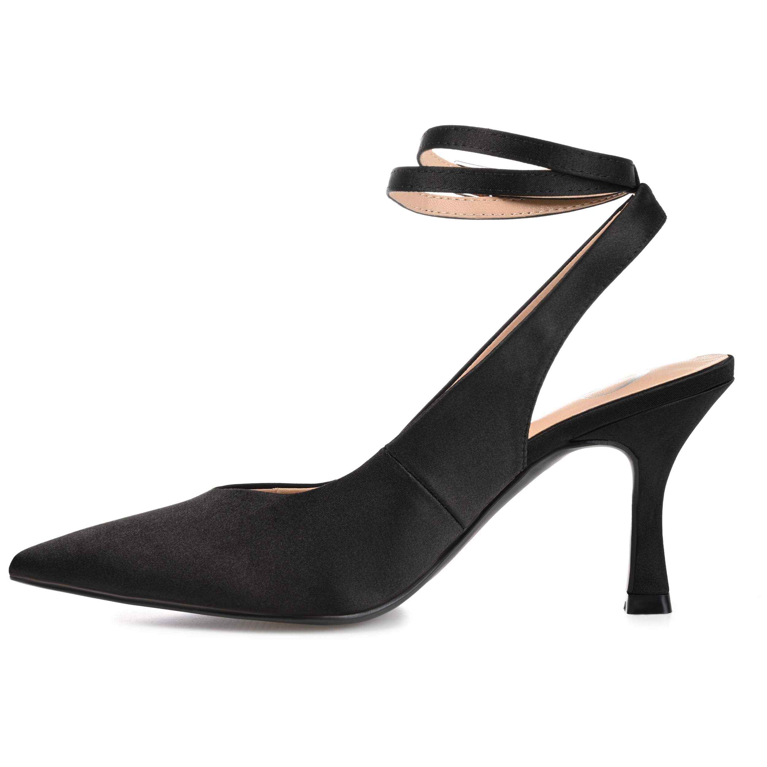 Journee Womens Marcella Buckle Mid Stiletto Pointed Toe Pumps, Widths Available