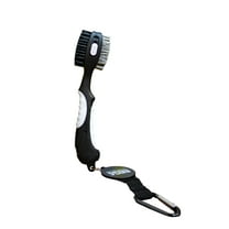 MEGA Dual Action Bristle Golf Club Brush – Premium Black with Heavy-Duty Scrubbing Power