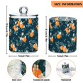 thumbnail image 5 of Yayeee 2 Pack Qtip Holder Bathroom Cotton Swab Canister with Lid Clear Dispenser Set, Blue Oranges, 5 of 6