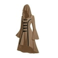 thumbnail image 2 of Halloween Womens Casual Dresses for Women Plus Size Long Sleeve Gothic Punk Style Long Robe Hooded Dress Tops, 2 of 7