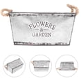 thumbnail image 2 of Flower Bucket Iron Sheet Flower Bucket Dried Flowers Storage Bucket for Shop (Silver, Medium Size), 2 of 8