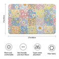thumbnail image 3 of Pioneer Flower Floral Print Pattern Bathroom Rugs Mat, Non Slip Microfiber Bathroom Rug with Rubber Backing, Soft Mats for Bathroom Floor Tub Shower, 17"x27", 3 of 5