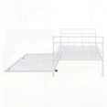 thumbnail image 3 of Twin Size Metal Daybed with Curved Handles & Trundle, No Box Spring, White for Bedroom, 3 of 15