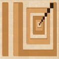 thumbnail image 1 of Ahgly Company Machine Washable Indoor Square Transitional Neon Orange Area Rugs, 4' Square, 1 of 7