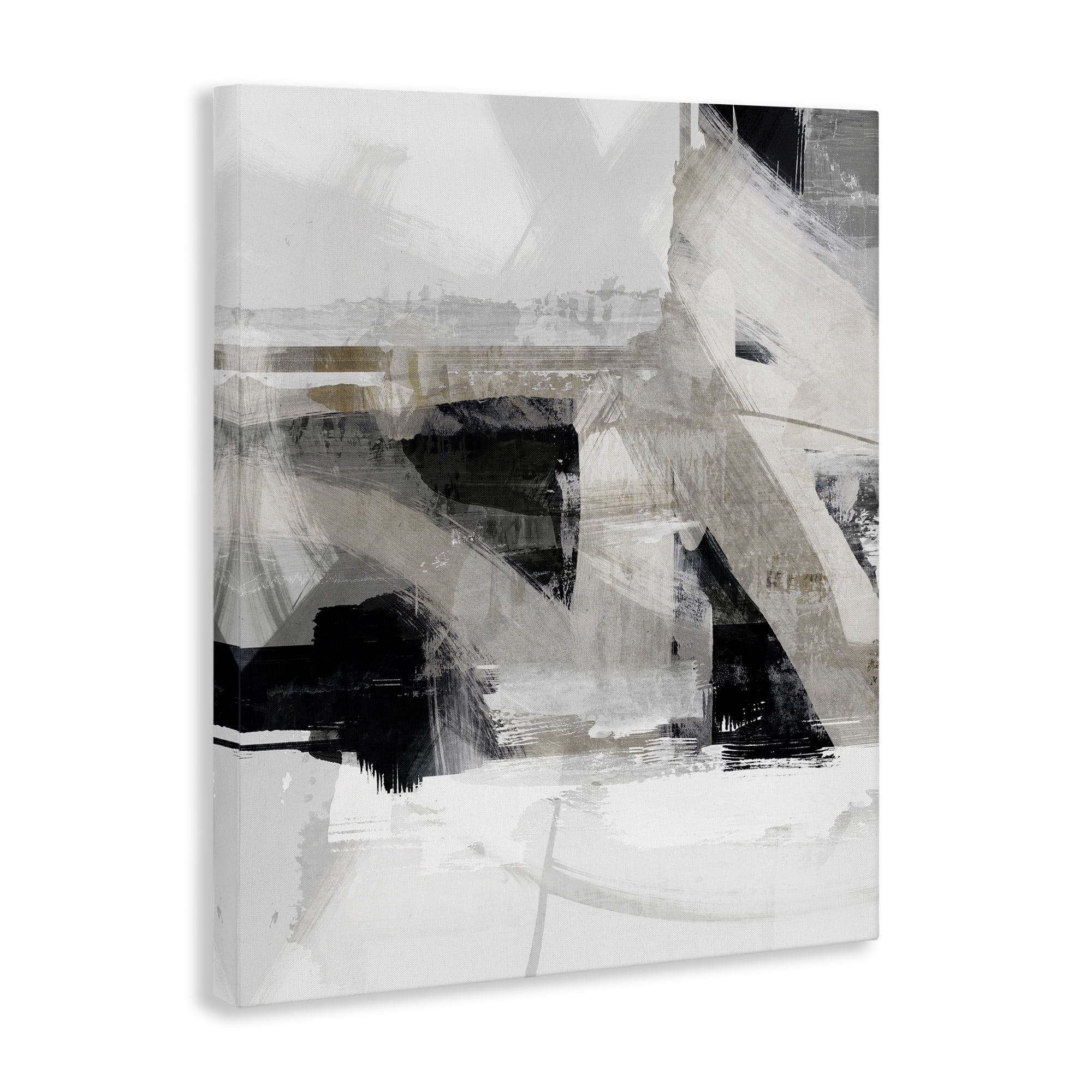 Stupell Industries Urban Industrial Complex Abstract Painting Gallery Wrapped Canvas Art Print Wall Art, 24 x 30