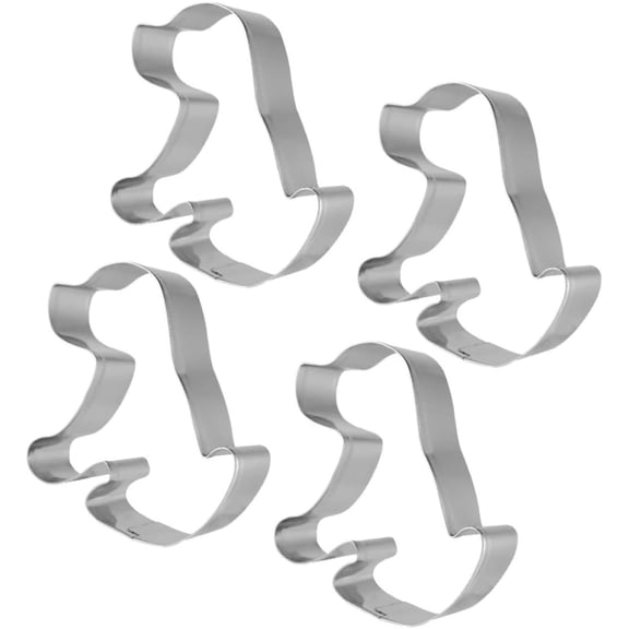 Stainless Steel Dog Shaped Cookie Cutter Set with Easy Release and Burr-free Design, Creative Biscuit Mould for Kitchen Baking, Cookie Cutter for Homemade Pastry and Treats (4 PCS)