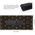 thumbnail image 2 of Gaming Mouse Pad Large Desk Mat,Desk Pad Extended Keyboard Pad,Anti-Slip Rubber Base Mouse Pad for Women Girls Work,Game,Office,Home 35.4"X15.7",Geometric Retro Texture Gold, 2 of 6