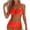 Womens High Waisted Bikini Orange, variant on Women's Bikini Set High Waisted Ruched Two Piece Swimsuit U-Wire High Cut Cheeky Bottom Bathing Suit