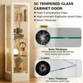 thumbnail image 5 of WOOW DEPOT 63" Heavy Duty Display Cabinet w/ Tempered Glass All Around & RGB LED Light & Lock 4-Tier Curio Cabinet Adjustable Shelves Metal Shelving Unit, 5 of 10