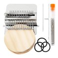 thumbnail image 1 of 2.0 12-Needle Knitting Machine Kit for Beginners, Portable Patch Darning Kit with Weaving Tool Set, Quick Sewing Repair for Mending Clothes Diy Crafts, Compact Complete Craft Tool , 1 Knitting Set, 1 of 9