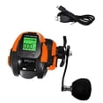 thumbnail image 4 of Carrete de pesca con asistencia eléctrica, recargable por USB, para aguas profundas, arrastre de 10 kg, función de memoria de profundidad, resistente Mano derecha naranja, 4 of 8
