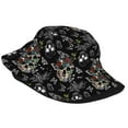 thumbnail image 4 of Butterfly Roses and Skull Bucket Hats for Woman Packable Summer Sun Hat Beach Caps For Fisherman Outdoor Travel Hiking, 4 of 4