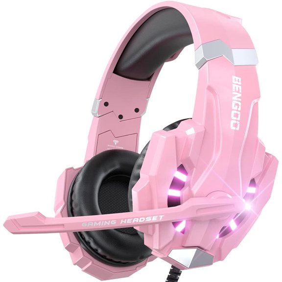 Auriculares para Juegos BENGOO G9000 para PS4, PC, Xbox One - Rosa