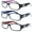 Pink/Red/Navy, variant on Rectangular Thin Two Tone Fashion Clear Frame Glasses