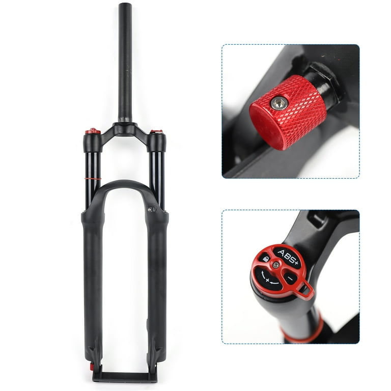 Miumaeov 26 inch Bike Shock Absorber Suspension Front Fork Air Shock Rebound 120mm for MTB Mountain Bike Size 13 in Black