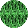 thumbnail image 1 of Ahgly Company Tapis d'Intérieur Ronds Lavables à la Machine, Style Transitionnel, Vert Émeraude Profond, 5 Pieds Rond, 1 of 7
