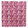 thumbnail image 1 of Bimba Pink Leaves & Carnation Floral Printed Pure Silk Scarf Neck Wrap Summer Hair Bandanas For Women 40 x 40 Inches, 1 of 6