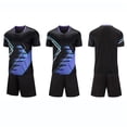 thumbnail image 4 of Kids Soccer Jersey Set for Boys Girls Training Uniform Youth Jerseys Ndbuld Children's Short Sleeve Top With Elastic Waist Shorts Sportswear And Soccer Set For Middle And Big Kids Black XS, 4 of 9
